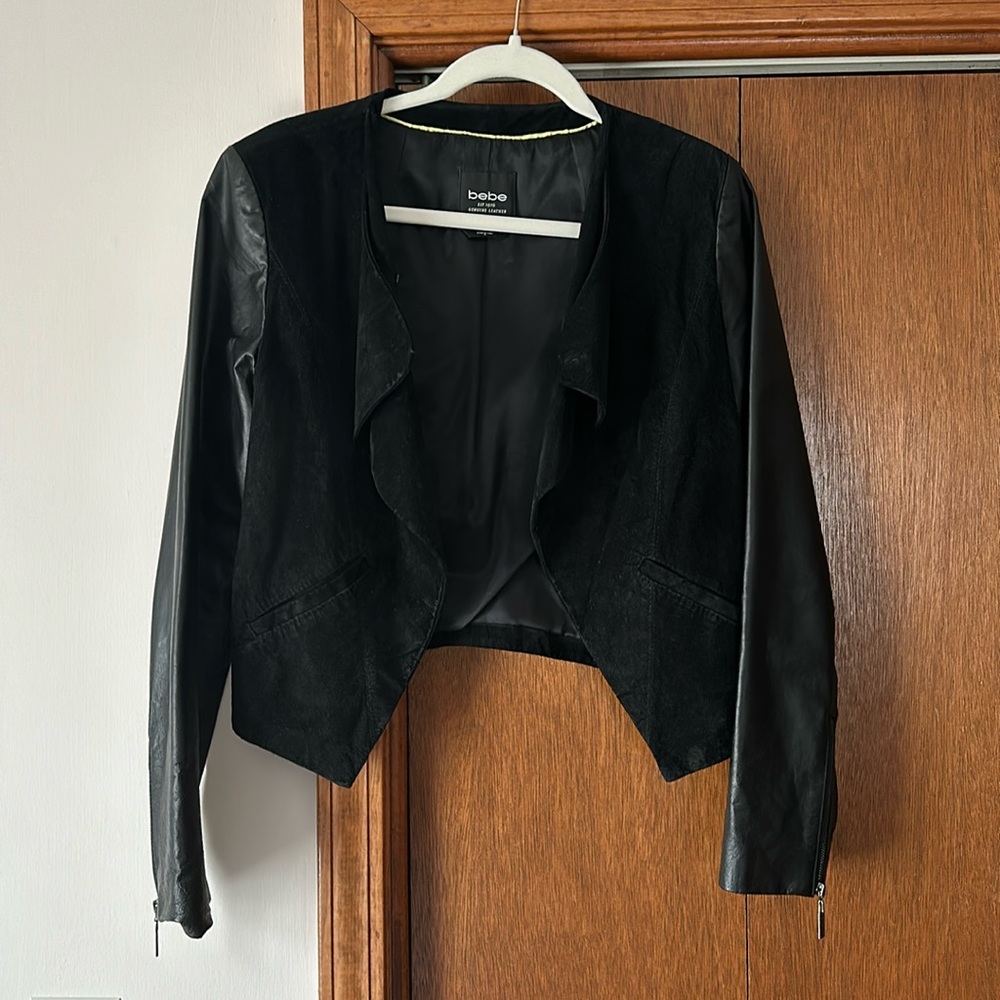 Genuine Leather and Suede Bebe jacket